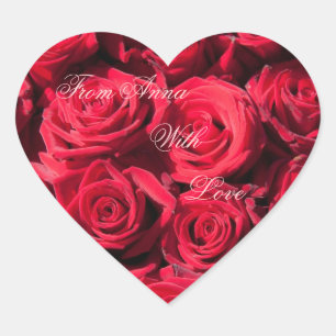 Etiqueta do coração com amor