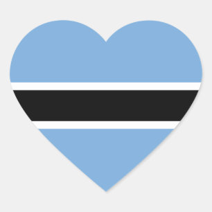 Etiqueta do coração da bandeira de Botswana