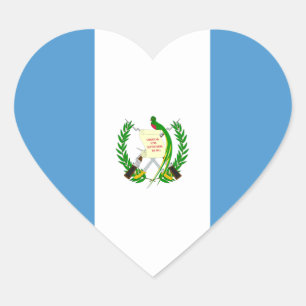 Etiqueta do coração da bandeira de Guatemala