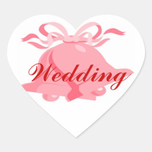 Etiqueta do coração de Bels de casamento