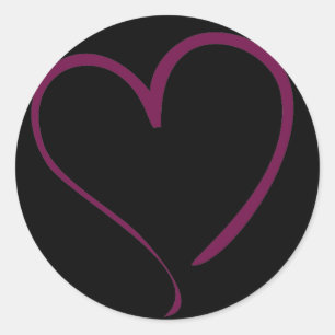 Etiqueta do coração de Borgonha - escolha a cor!