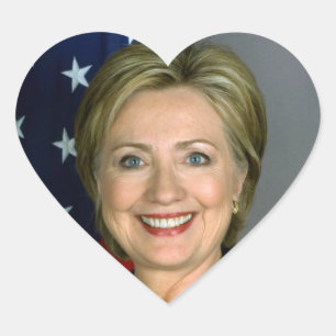 Etiqueta do coração de Hilary Clinton