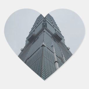 Etiqueta do coração de Taipei 101
