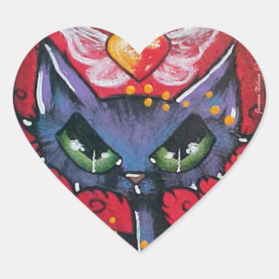 ETIQUETA do coração do gato