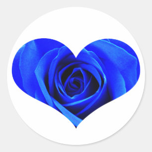 Etiqueta do coração do rosa do azul