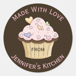 Etiqueta do costume do cupcake do cozimento