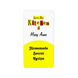Etiqueta Do Cozinha de Rótulos Personalizados Retro para Co