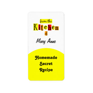 Etiqueta Do Cozinha de Rótulos Personalizados Retro para Co