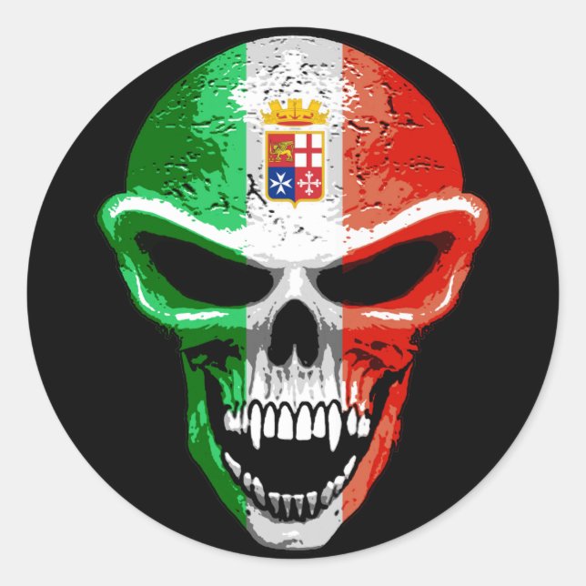 Etiqueta do crânio de Italia (Frente)
