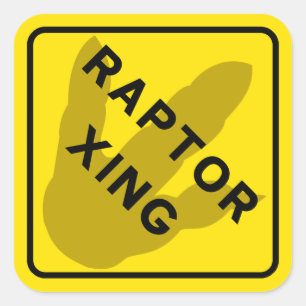 Etiqueta do cruzamento do raptor