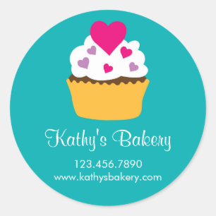 Etiqueta do cupcake da padaria