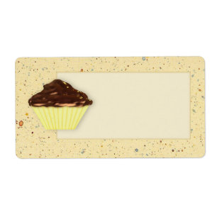 Etiqueta do cupcake do chocolate