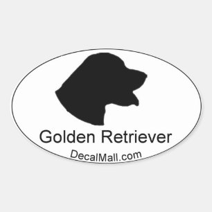 Etiqueta do decalque da janela do golden retriever