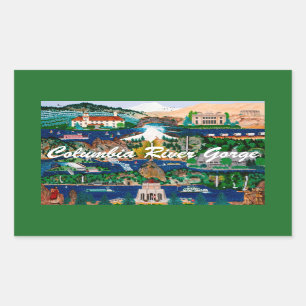Etiqueta do desfiladeiro do Rio Columbia