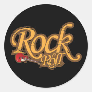 Etiqueta do design do vintage - rock and roll