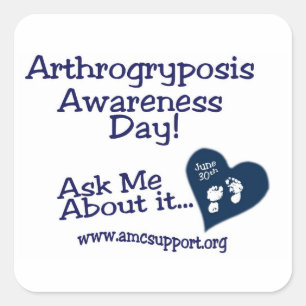 Etiqueta do dia da consciência de Arthrogryposis