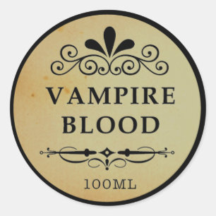 Etiqueta do Dia das Bruxas do sangue do vampiro do