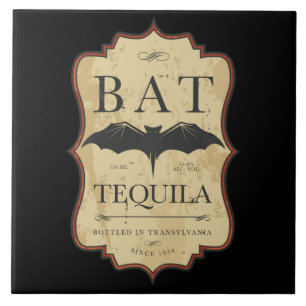 Etiqueta do Dia das Bruxas do vintage do Tequila