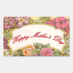 Etiqueta do dia das mães do vintage