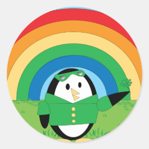 Etiqueta do dia de St Patrick dos Waddles