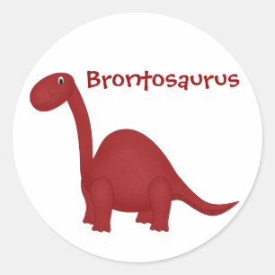 Etiqueta do dinossauro do Brontosaurus