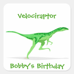 Etiqueta do dinossauro do Velociraptor