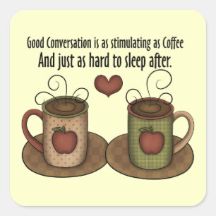 Etiqueta do divertimento do café