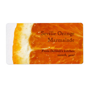 etiqueta do doce de fruta alaranjado de Sevilha
