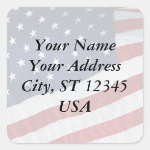 Etiqueta do endereço da bandeira dos Estados