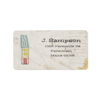 etiqueta do endereço do rabisco