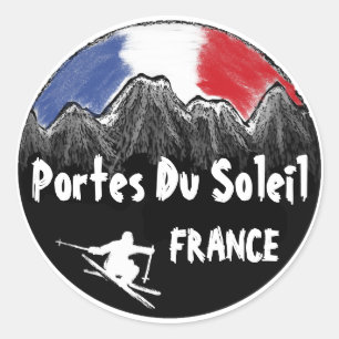 Etiqueta do esquiador de Portes Du Soleil France