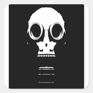 Etiqueta do estêncil da máscara de gás