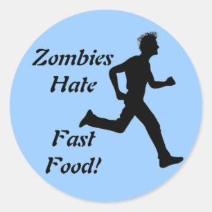 Etiqueta do fast food do ódio dos zombis