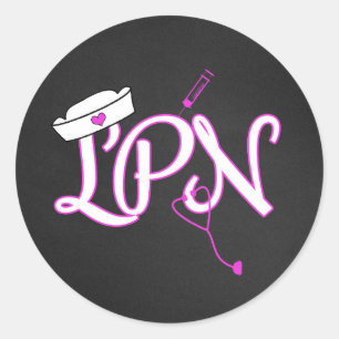 Etiqueta do favor da enfermeira de LPN/selo