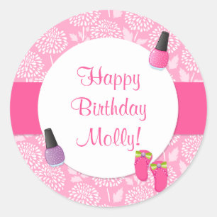 Etiqueta do favor de festa de aniversário dos