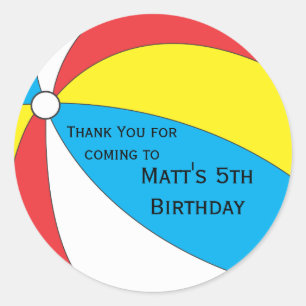 Etiqueta do favor de festa na piscina - azul,