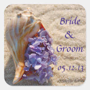 Etiqueta do favor do casamento de praia: Mar Shell