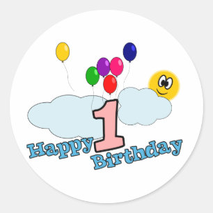 Etiqueta do feliz aniversario