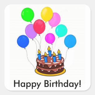 Etiqueta do feliz aniversario