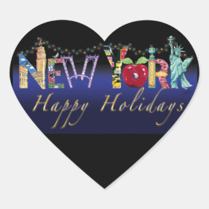 Etiqueta do feriado de New York