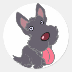 ETIQUETA DO FILHOTE DE CACHORRO DE SCOTTY
