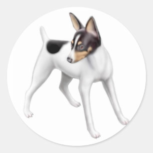Etiqueta do Fox Terrier do brinquedo