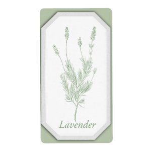 Etiqueta do frasco da lavanda