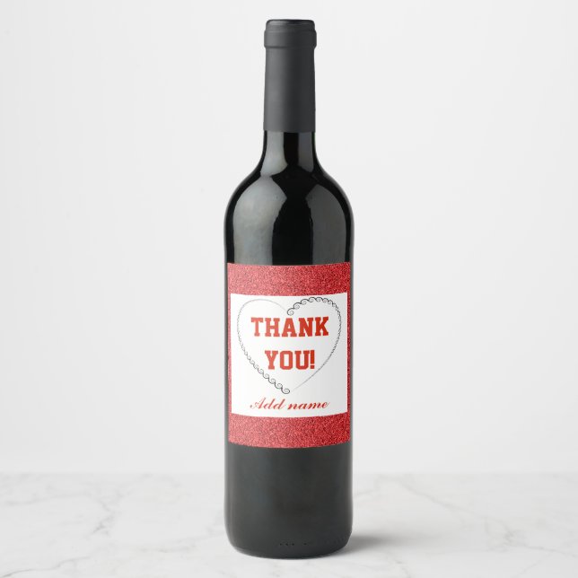 Etiqueta do frasco para obrigado personalizado (Frente)