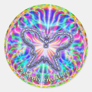 Etiqueta do Freakout da borboleta