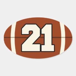 Etiqueta do futebol do número 21