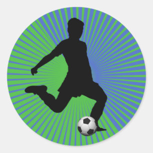 Etiqueta do futebol - verde do menino