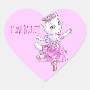 Etiqueta do gatinho da bailarina