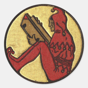 Etiqueta do gnomo da leitura