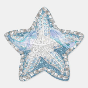 Etiqueta do gráfico da gema da estrela do mar